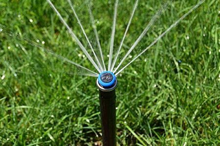 different types of sprinkler heads, like shrub sprinklers, always stay on top of the pipes above the ground