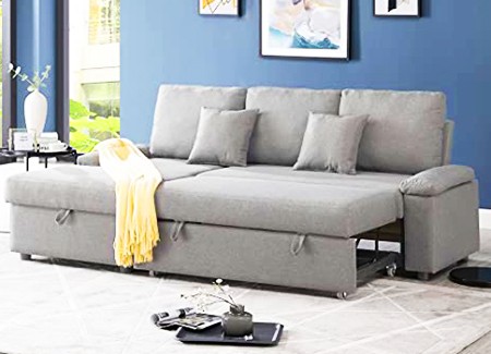 sleeper sofa with built-in bed