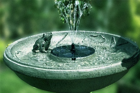 there are different types of fountains that use alternative sources as energy and solar fountains are one of them