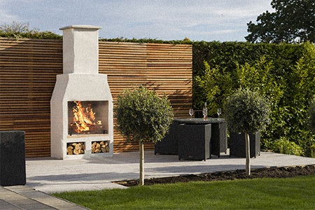 one of the most aesthetic types of fireplaces are outdoor fireplaces
