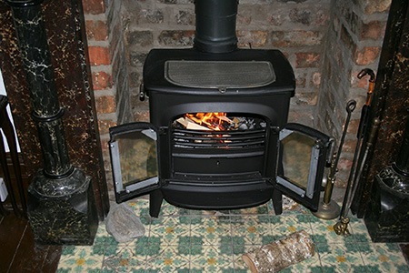 wood-burning stove