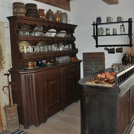 antique hutch can be a good alternative to kitchen cabinets
