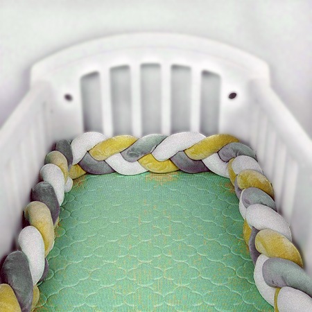 old crib bumper around fireplace and other new uses for crib bumpers::  sounds like a good idea and a good us…