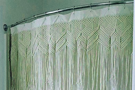 macrame shower curtains