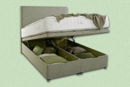 another popular guest sleeping solutions are ottoman beds, these ones have built-in storage units in which you can store your guests' belongings