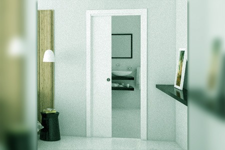 pocket doors are space-saving door alternatives for bathroom