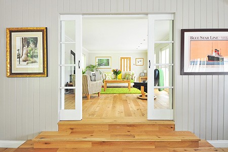 if you are looking for doors for small spaces, you can try out pocket doors since they are sliding right into wall