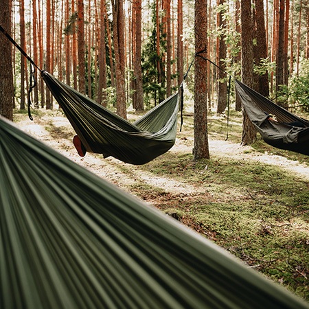 hammocks can be great alternatives to a tent during a warm weather