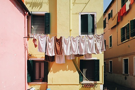 hanging your clothes to dry