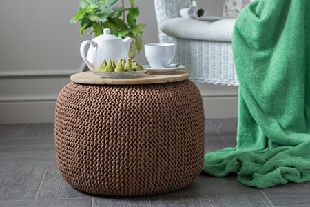 two poufs can be great alternative to coffee tables
