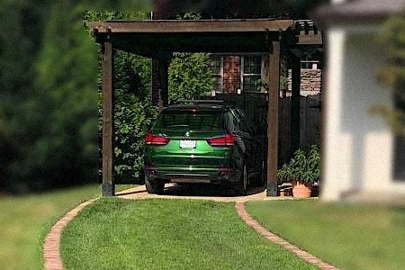 green driveway