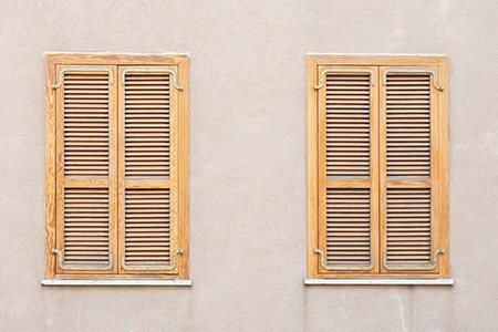 one of the most common shutter types are louvered shutters