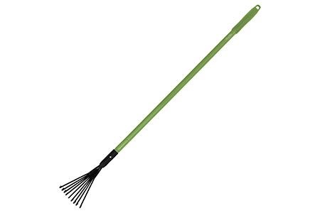 there are different kinds of rakes like shrub rakes that are preferred for small areas