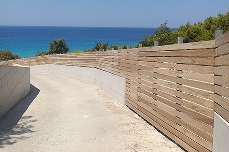 wood louver fence