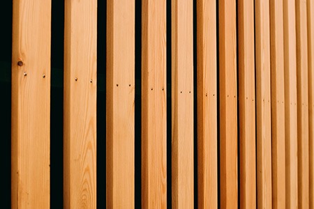 wood vertical board fence