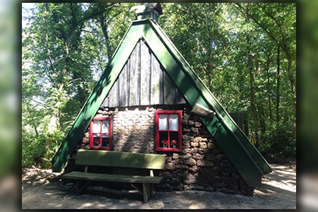 a-frame type shed is definitely and eye-catcher with its long roof