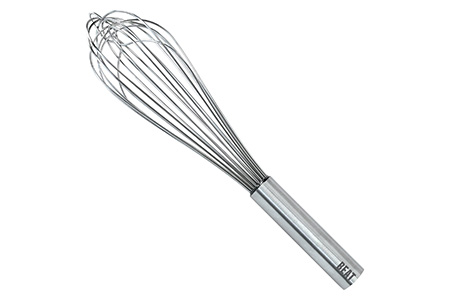 there are different kinds of whisks, like french whisk, that has a narrow shape