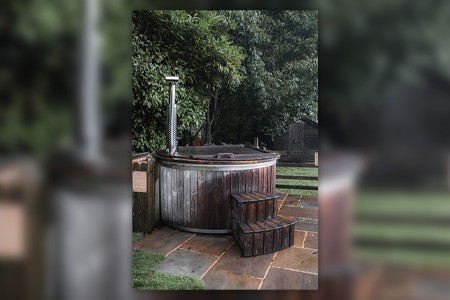 wood-fired hot tub