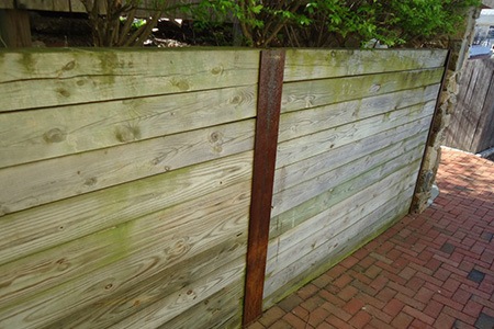 wooden timbers can be considered as a great retaining wall alternative