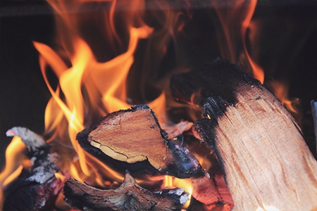 add solid wood to your fire