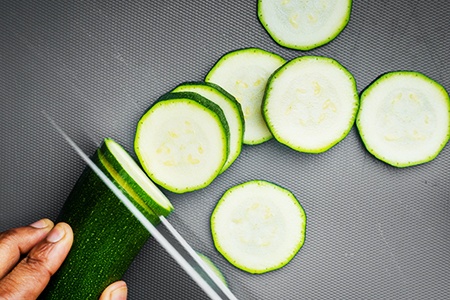 clean and slice your cucumbers