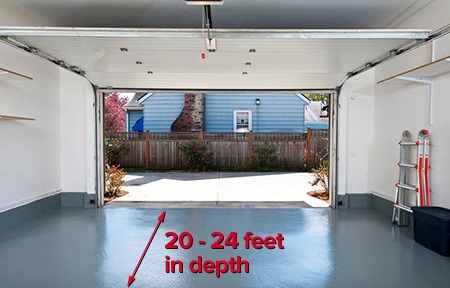 standard garage depth