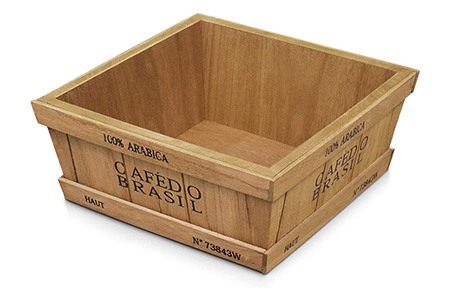 wooden crate planter