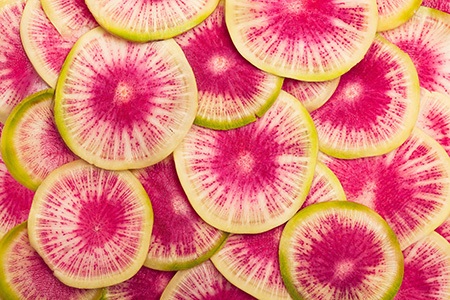 one of the most popular radish types is watermelon radish