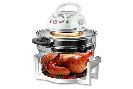 there are different types of air fryers, like halogen air fryer, that produces heat by using halogen light