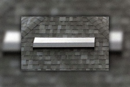 off-ridge vents are perfect types of roof ventilation for houses with small roof ridge line