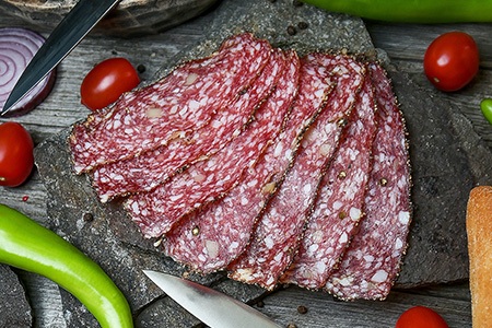 if you are looking for different types of salami that is spicy, peppered salami is perfect for you