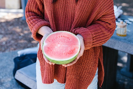 some kinds of watermelon, like tiger baby watermelons, are perfect for hot summer days
