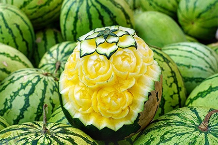 there are different kinds of watermelon that have yellow color and yellow doll is one of them