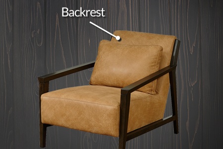 parts of an armchair - backrest