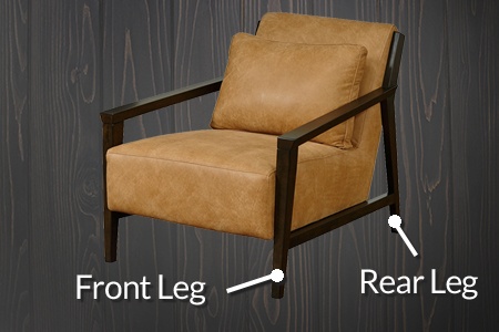 armchair front leg and rear leg parts