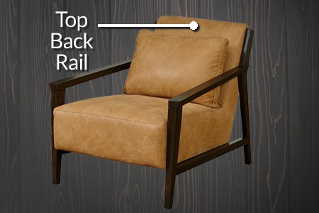 armchair top back rail part