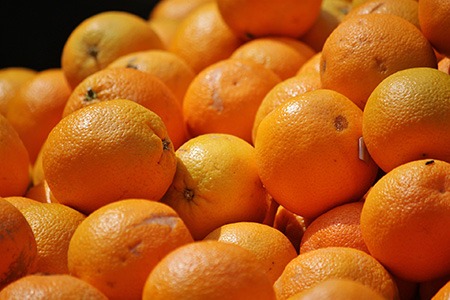some types of orange fruit, like bahianinha orange, are smaller in comparison to other types