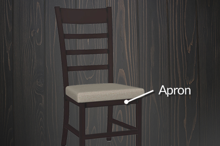 names of chair parts - apron