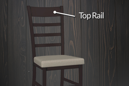 chair top rail part