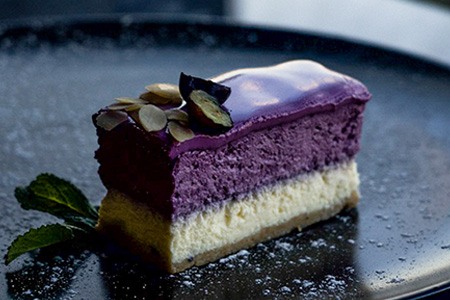 some types of cheesecake, like filipino ube cheesecake, have appealing purple color