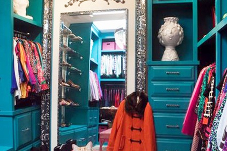 jewel tone closet color scheme