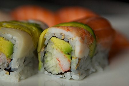 rainbow roll is one of the varieties of sushi that come out from united states