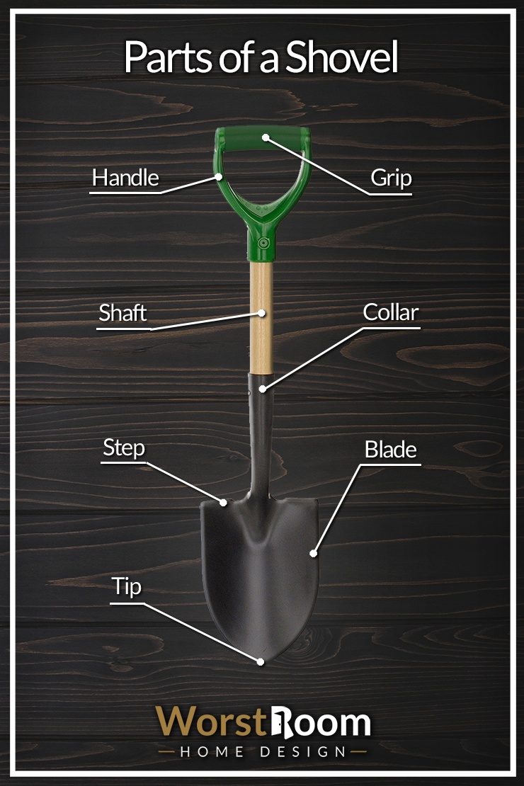 shovel parts anatomy diagram