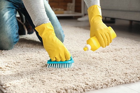 how to clean up dried syrup from carpet? use club soda to remove the dried stain