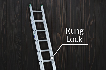 extension ladder rung lock part