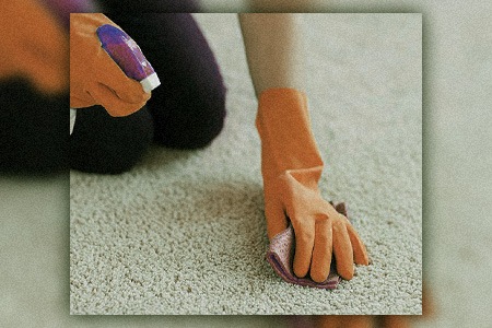 how to get glue off a carpet? the answer is ammonia!