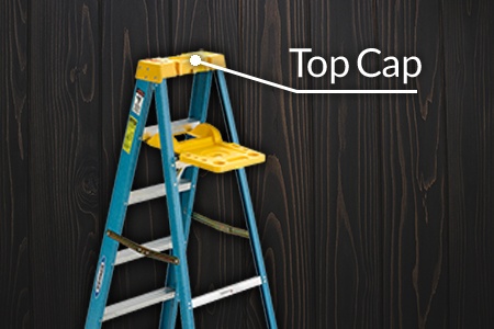 the ladder top cap part is among the two components of a ladder you should not stand on due to it being unsafe