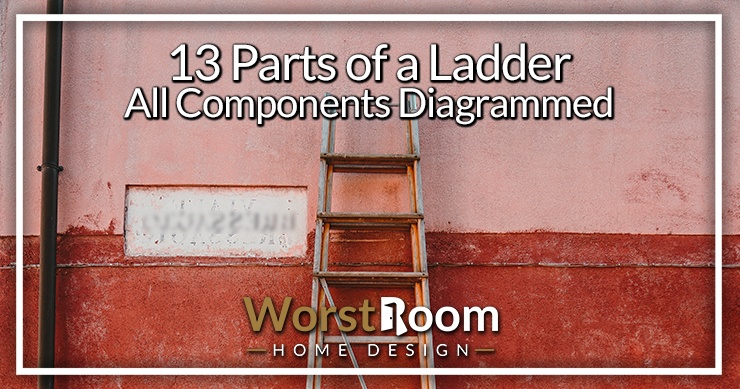 parts of a ladder all components diagrammed