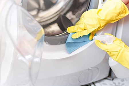 if your laundry room smells like a sewer then cleaning washer & dryer is the first step to solving the issue