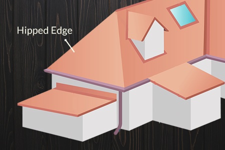 hipped edge - roofing components diagram